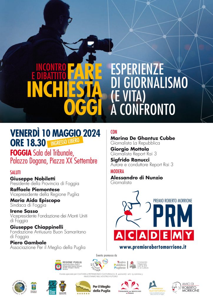 Giornalismo al via giovedì 9 maggio la PRM ACADEMY la scuola di