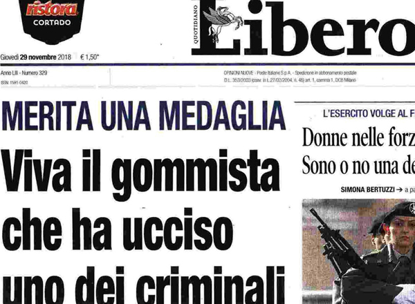 Libero: titolo da Far West morale