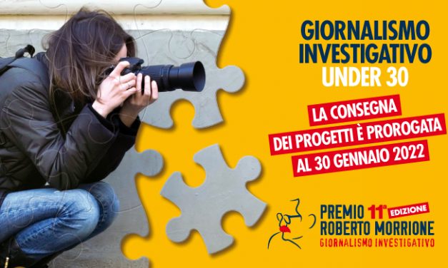 Premio Morrione: prorogato al 30 gennaio il bando