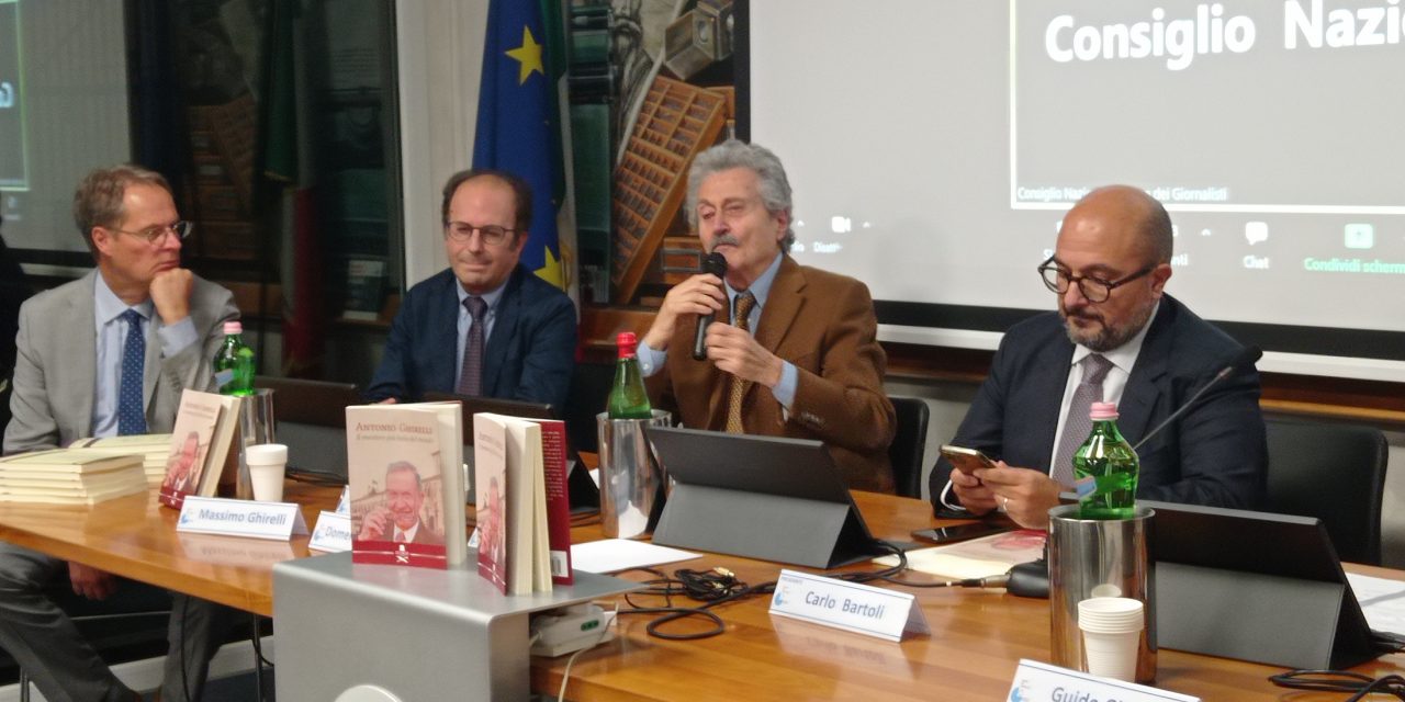 “Il mestiere più bello del mondo”, presentato il libro su Ghirelli