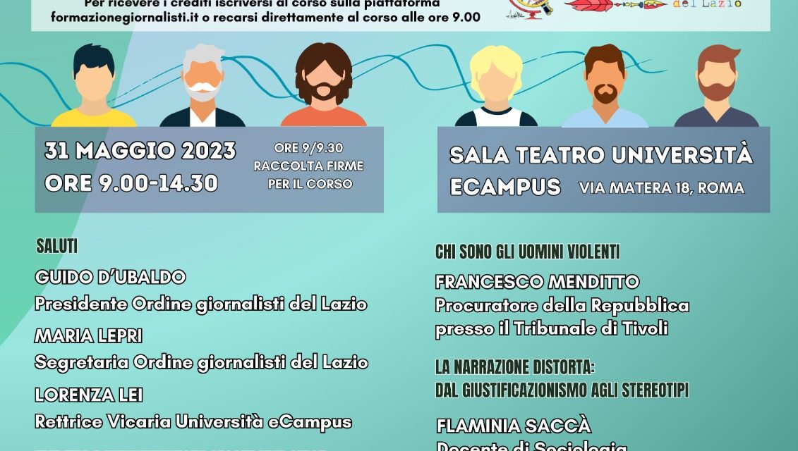 “Violenza maschile sulle donne e deontologia: come raccontare l’offender”: un corso della CPO Odg Lazio