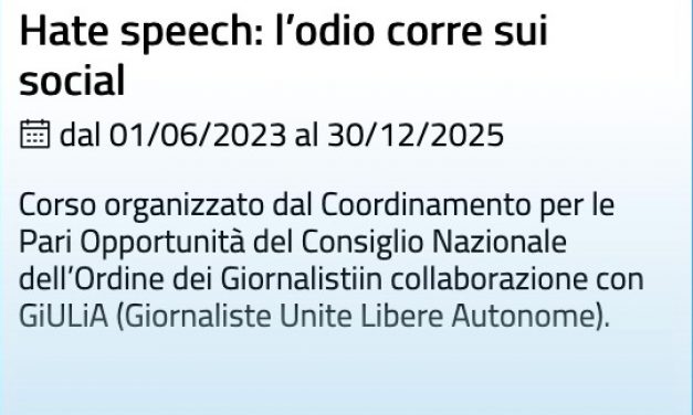 Hate speech: l’odio corre sui social, un nuovo corso on demand