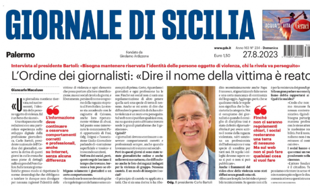 “Dire il nome della vittima è reato”: intervista al presidente dell’Ordine