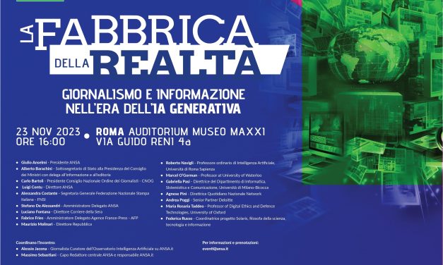 IA generativa: a Roma un convegno organizzato da ANSA