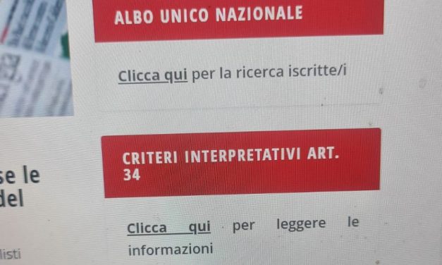 Operativo sul sito il nuovo Albo unico nazionale