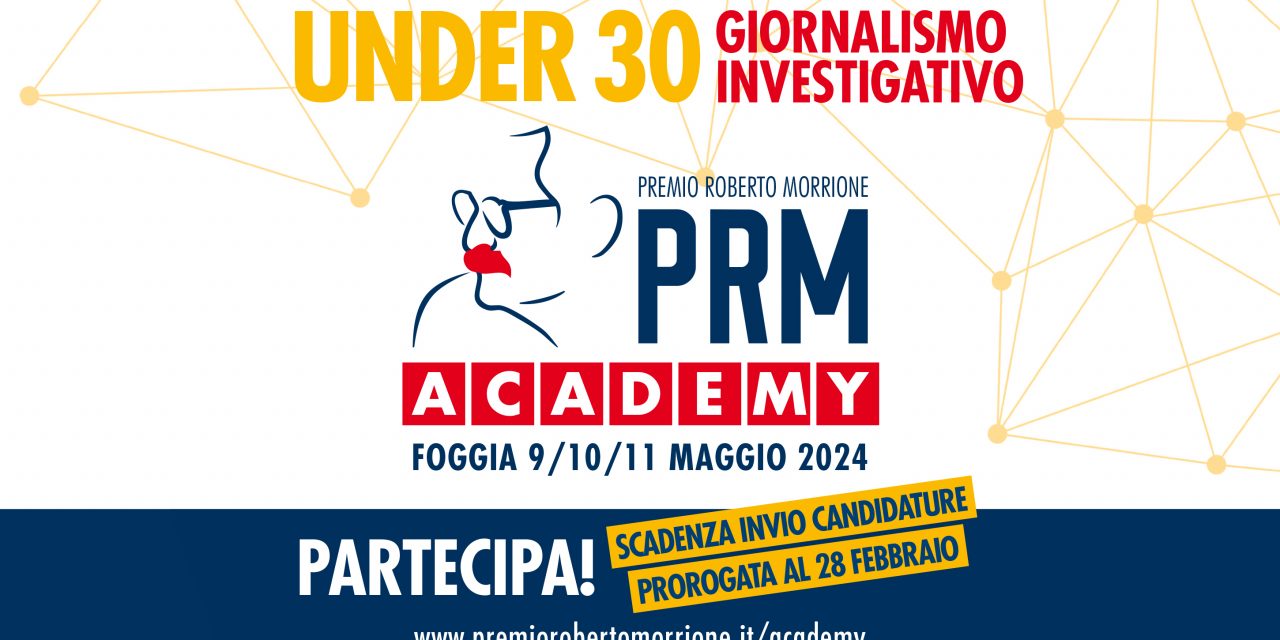 GIORNALISMO INVESTIGATIVO: PROROGA DI UNA SETTIMANA DEL BANDO