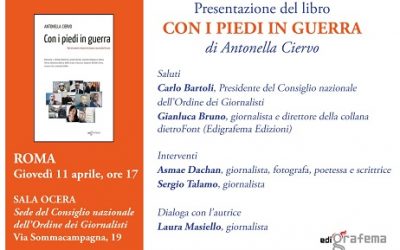 “Con i piedi in guerra” presentazione alla sede del CNOG del libro della giornalista Antonella Ciervo