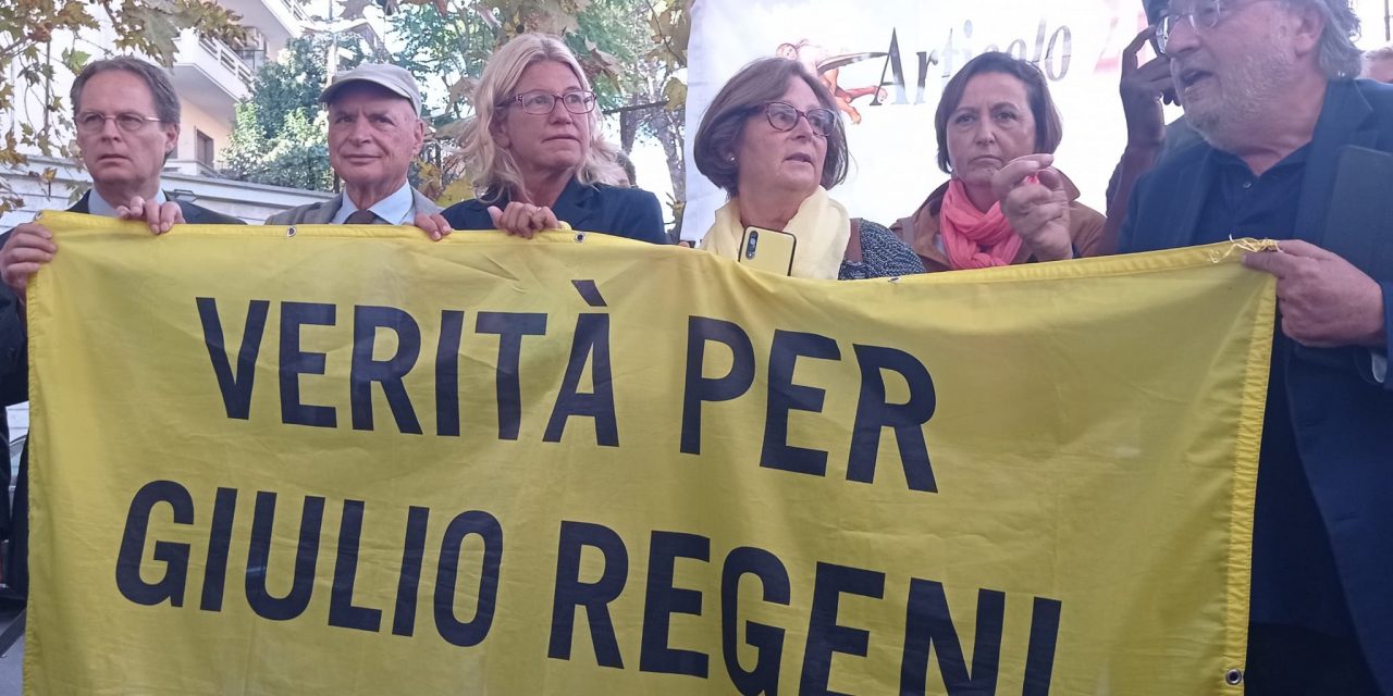 Processo per omicidio Regeni: presidio fuori dal Tribunale in occasione dell’udienza