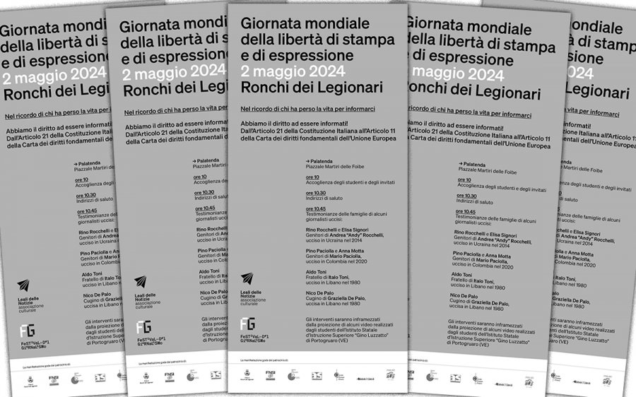 Giornata Mondiale della libertà di stampa: a Ronchi dei Legionari, le celebrazioni