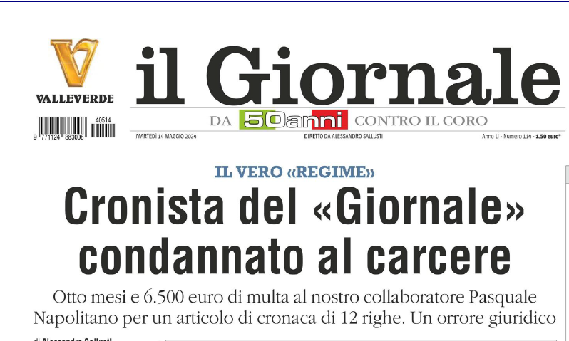 Diffamazione: inaccettabile la pena del carcere ai giornalisti in un Paese democratico