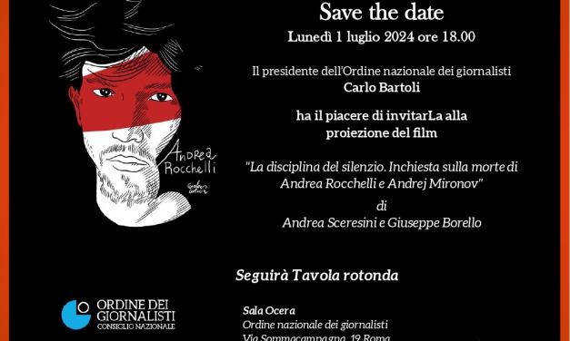 Inchiesta sulla morte di Andy Rocchelli e Andrej Mironov: il film nella sede del CNOG