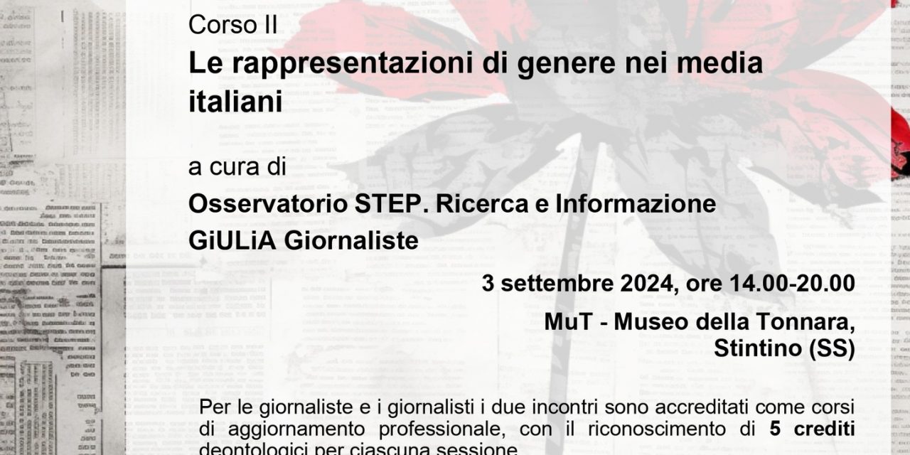 Violenza alle donne e rappresentazioni di genere sui media: il 3 settembre due seminari a Stintino