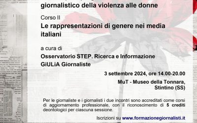 Violenza alle donne e rappresentazioni di genere sui media: il 3 settembre due seminari a Stintino