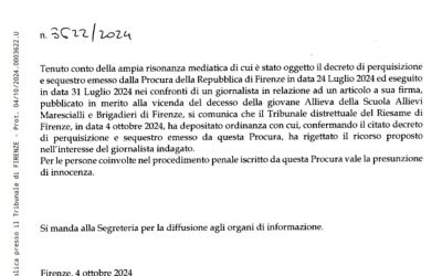 Perquisizione di un giornalista, legittima per il Tribunale di Firenze