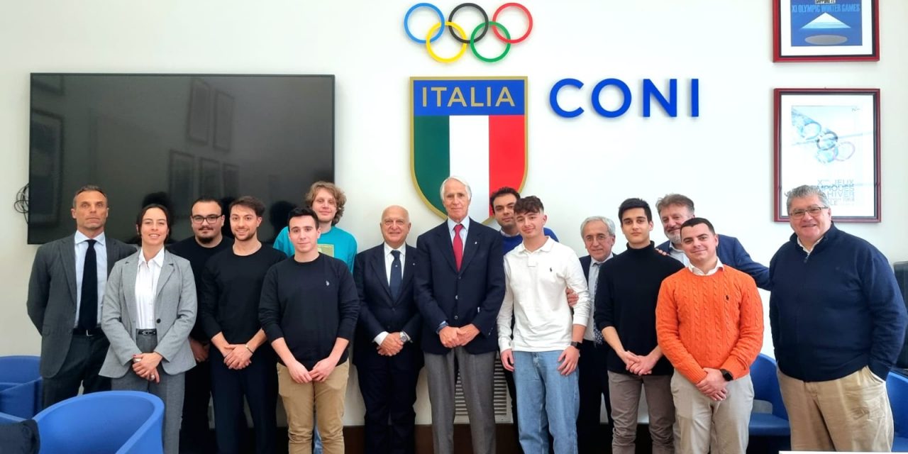 Gli allievi dell’Academy di Giornalismo sportivo di Perugia ricevuti al Comitato Olimpico